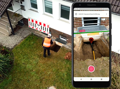 NAVA Hausanschlüsse per Smartphone einmessen
