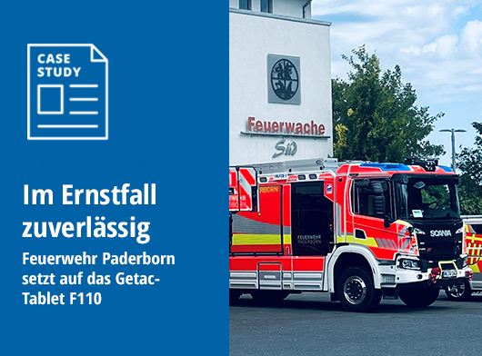 Getac F110 bei der Feuerwehr Paderborn