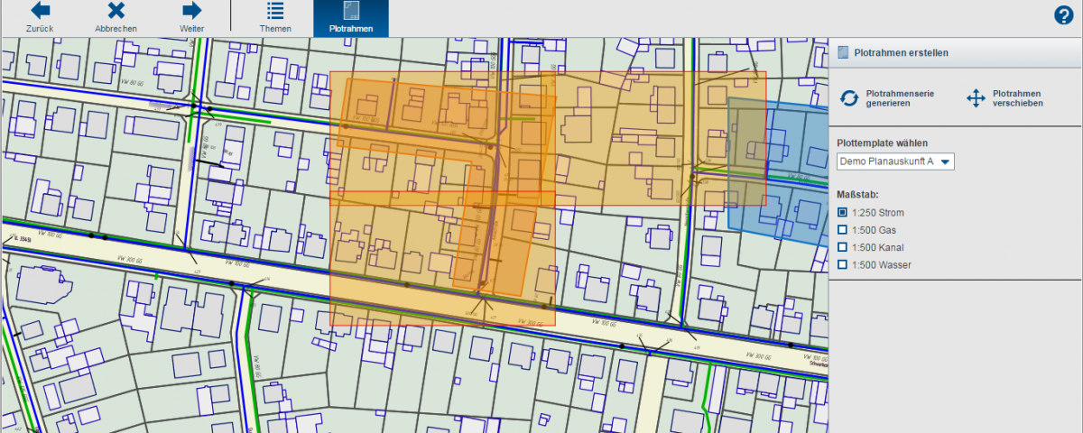 MGC Planauskunft Intern - Druckbereich festlegen
