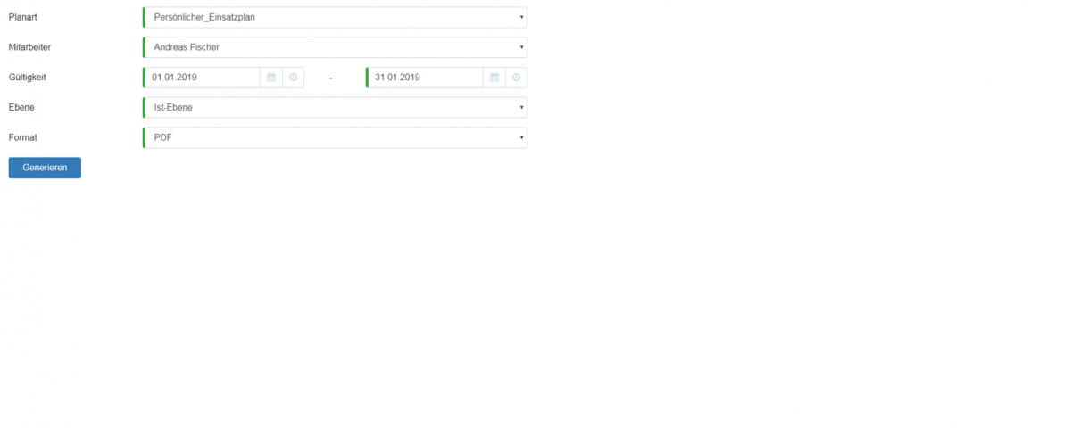 Bereitschaftsplanung - Reports