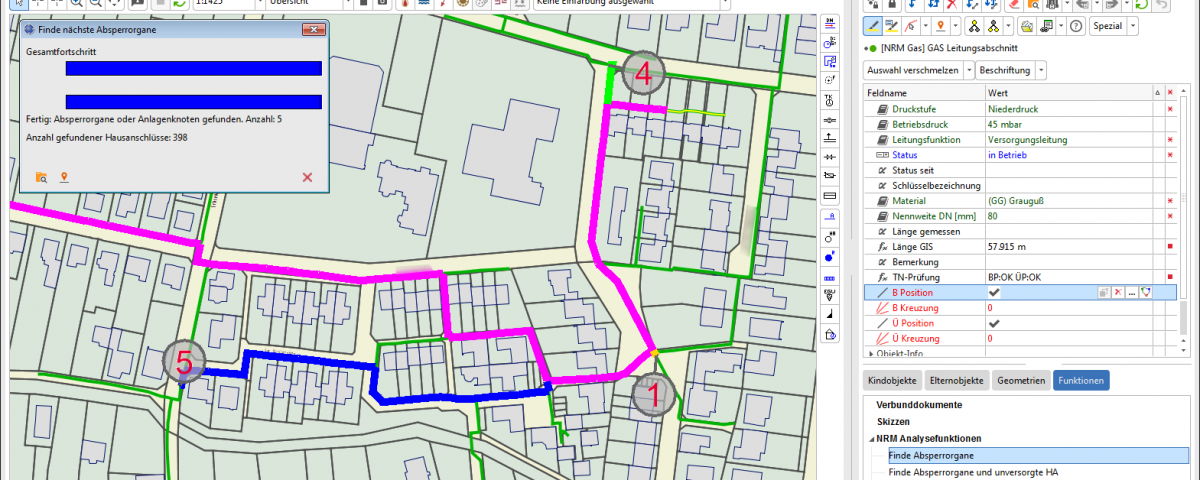 Smallworld Fachschale Gas - Analyse der Absperrorgane