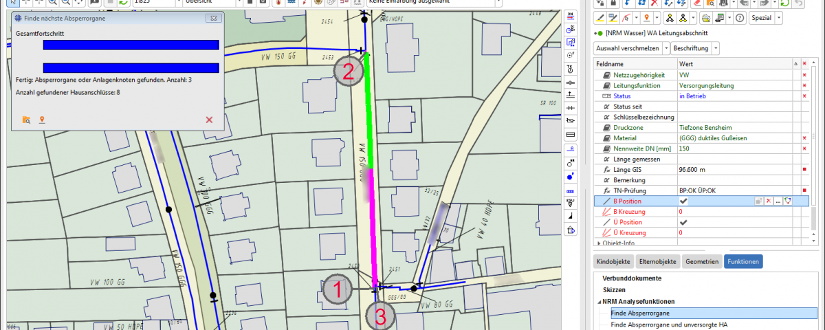 Smallworld Fachschale Wasser - Analyse der Absperrorgane
