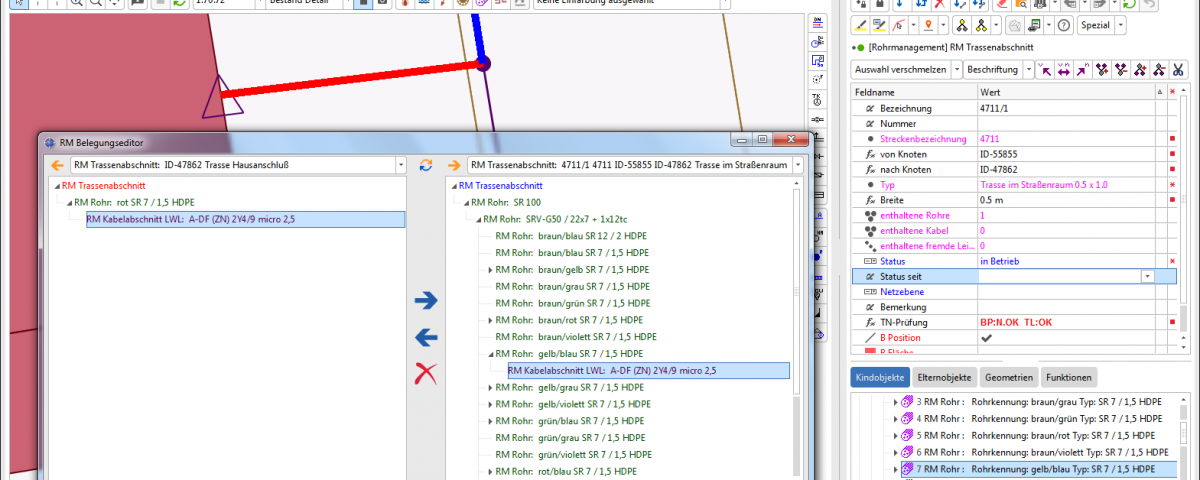 Belegungseditor - Kabelbelegung Anschluss