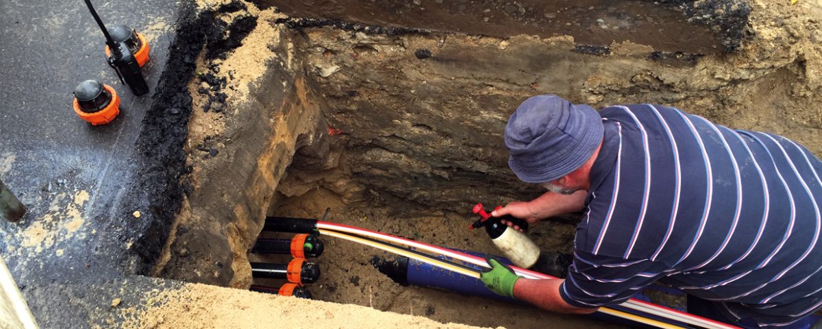 Verlegung von Breitbandnetzen und LWL-Leerrohren